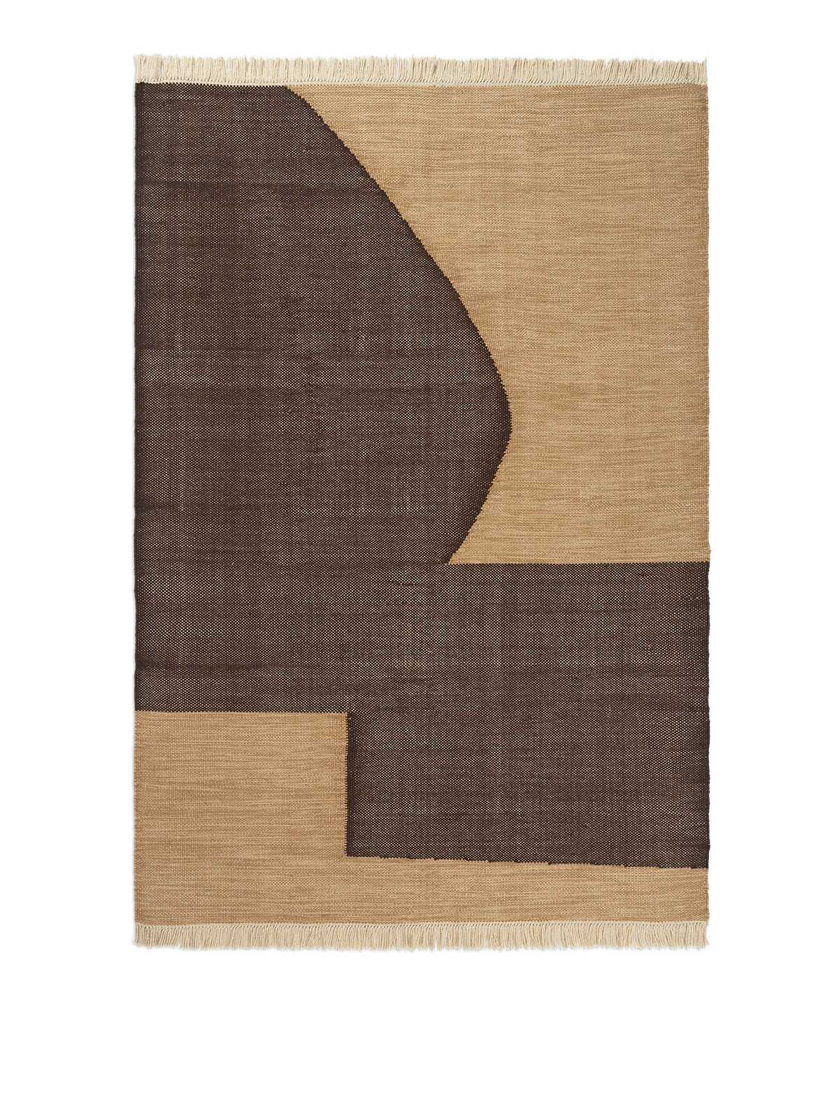 Ferm Living Forene Teppich - 140 x 200 - Tan/Chocolate