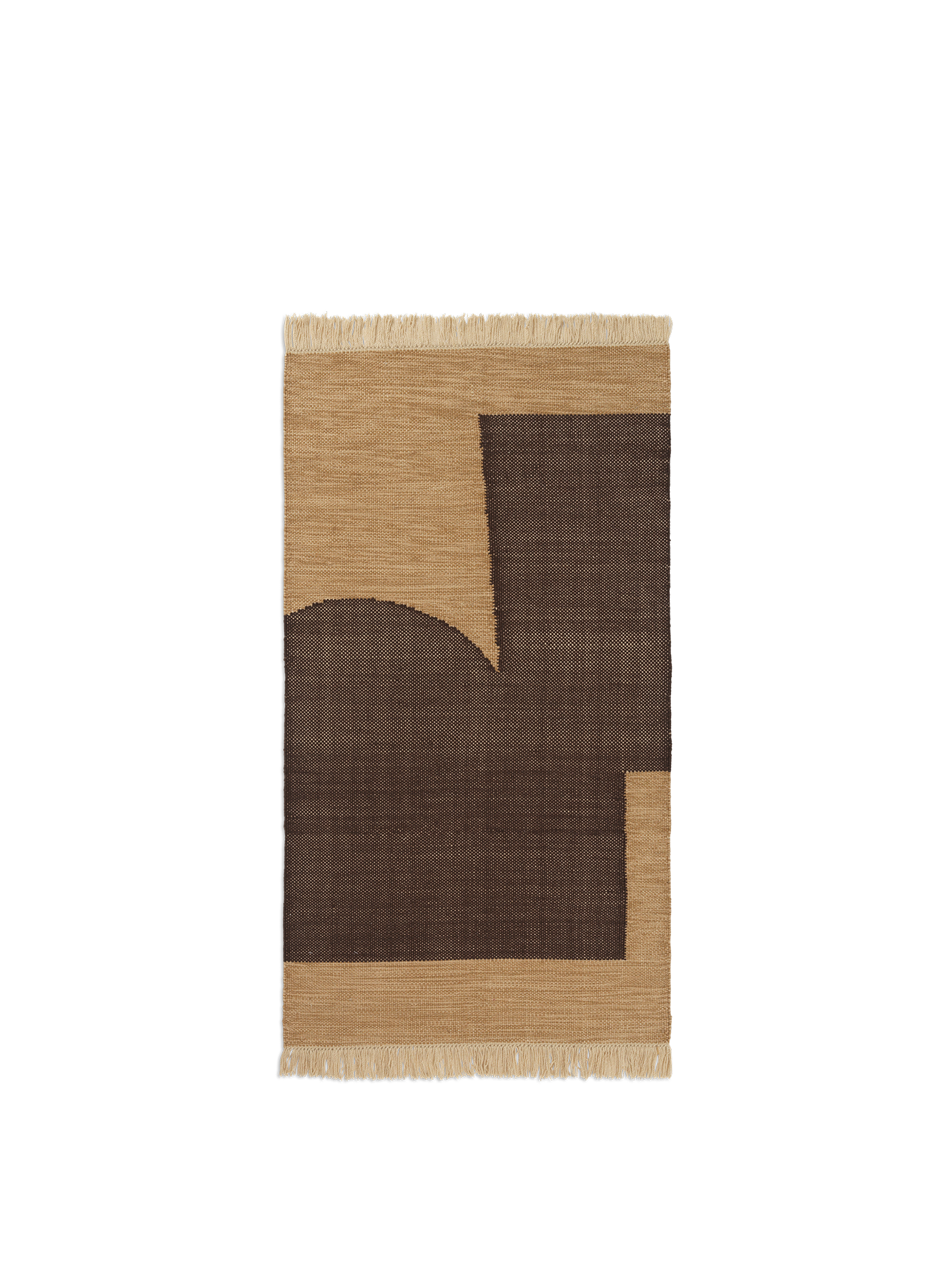 Ferm Living Forene Teppich - 80 x 140 - Tan/Chocolate