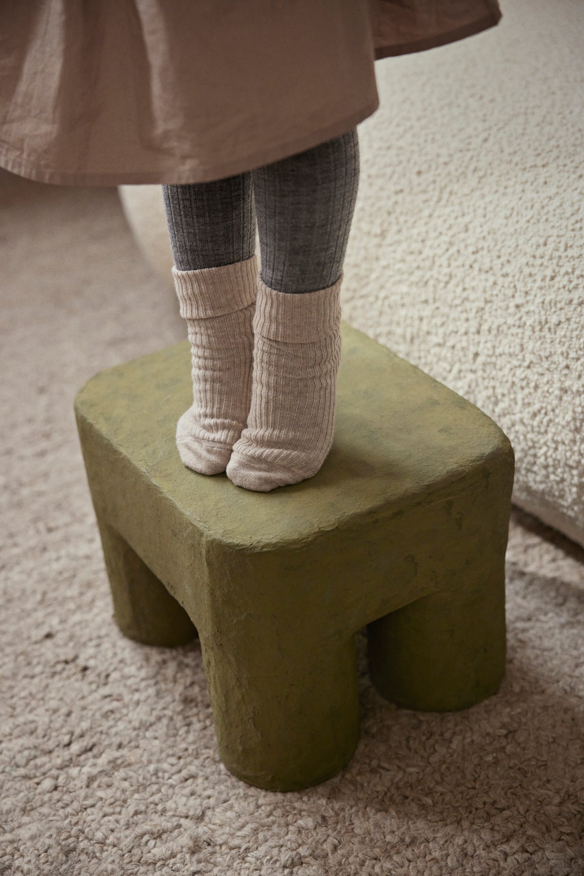 Ferm Living Podo Stool - Khaki