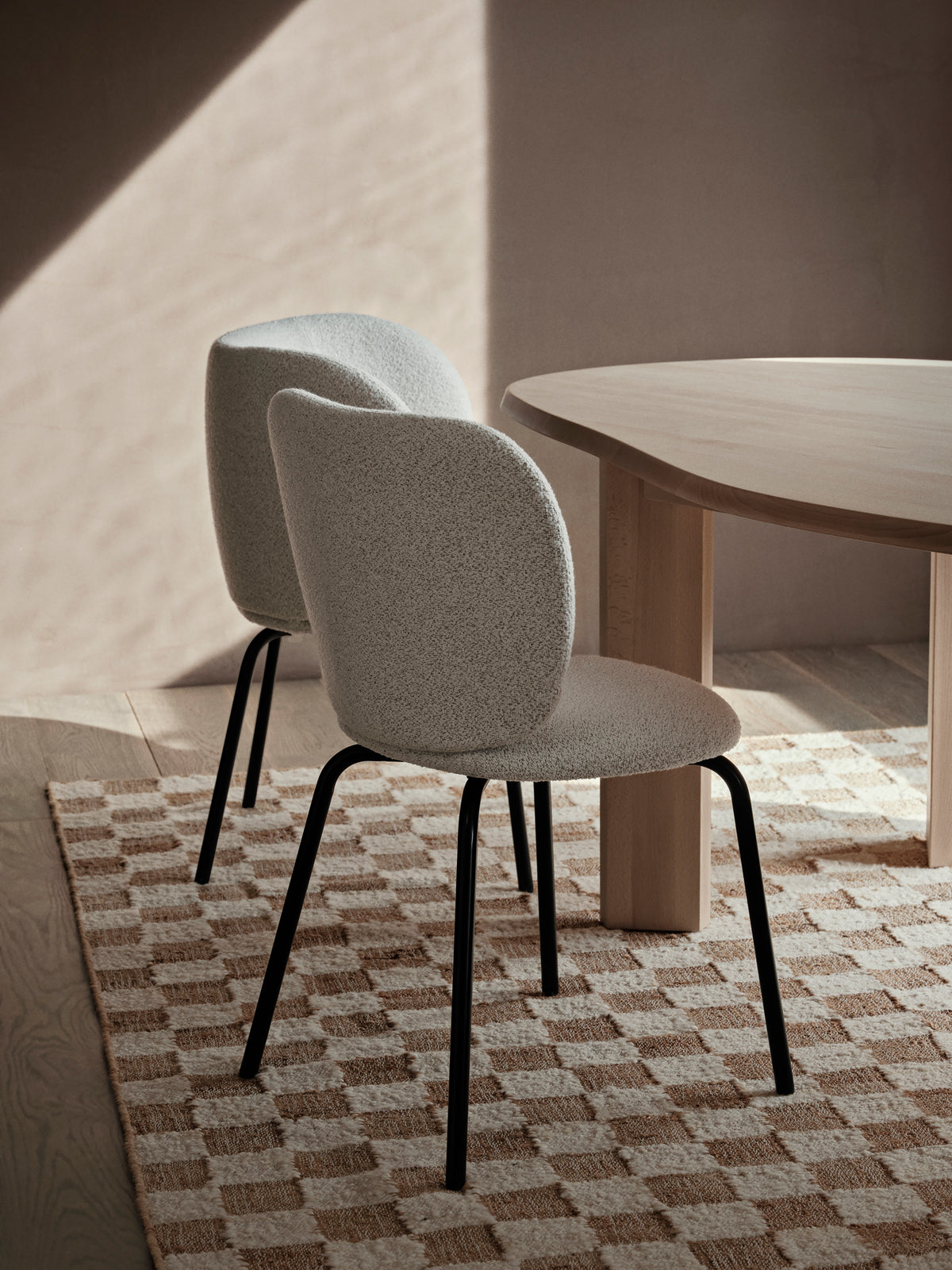 Ferm Living Check Wool Jute Rug - 200 x 300 - Off-white/Natural