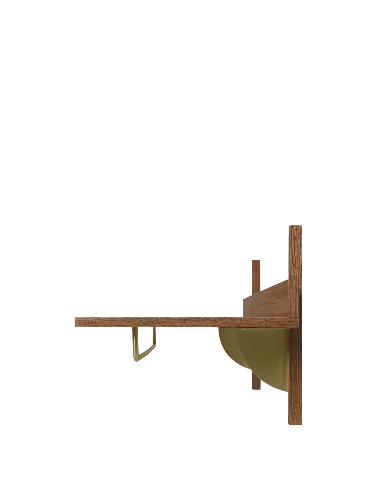 Ferm Living Sector - Scaffale per armadio - Rovere fumé/ottone