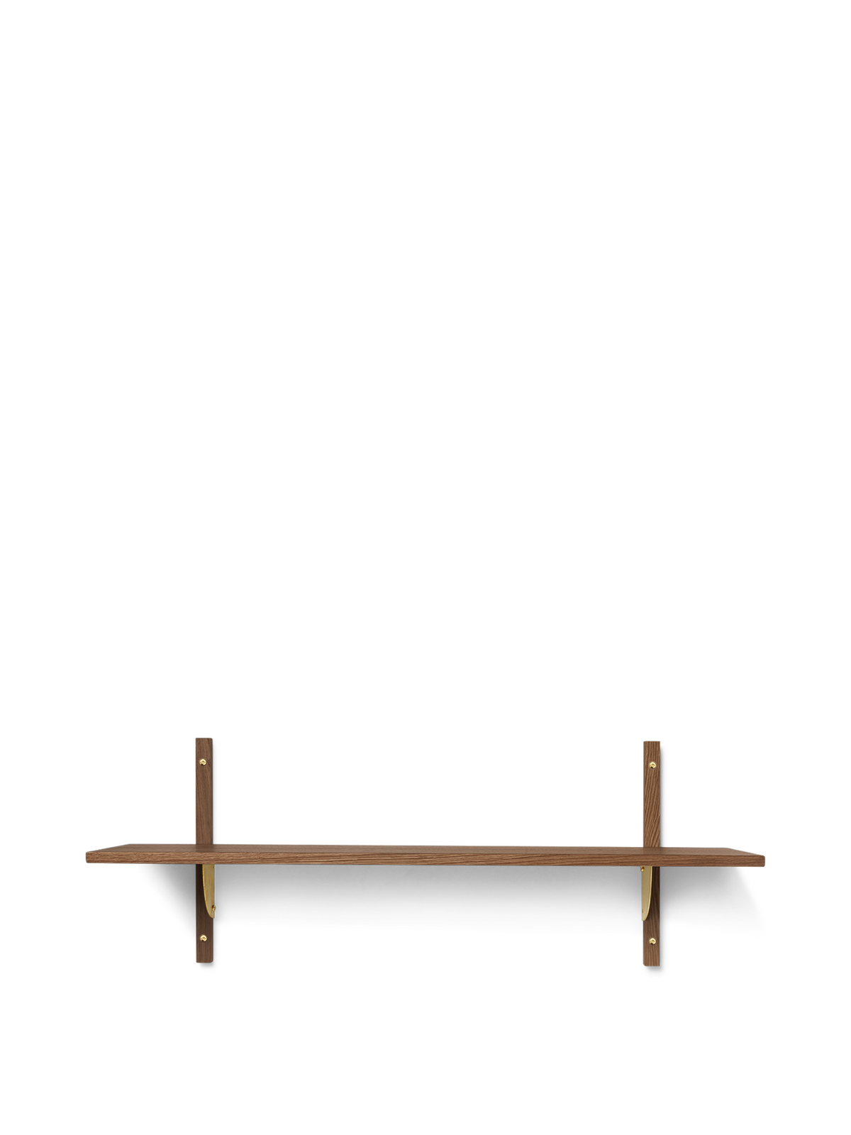 Ferm Living Sector Shelf Single/Wide - Smoked Oak/Brass
