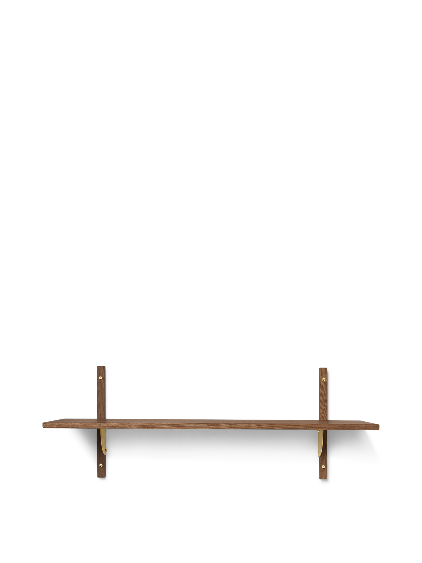 Ferm Living Sector Shelf Single/Wide - Smoked Oak/Brass