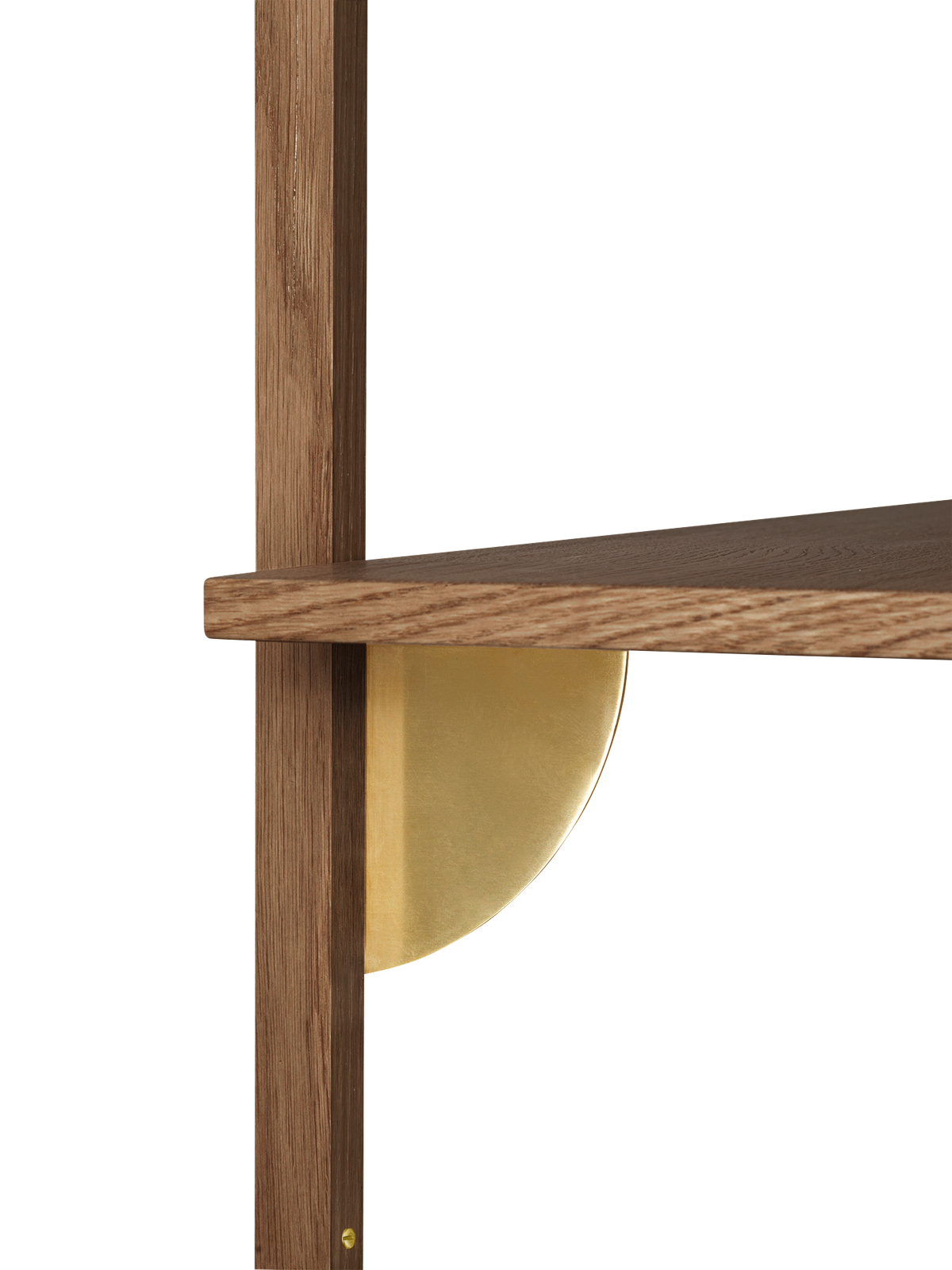 Ferm Living Sector Shelf Single/Wide - Smoked Oak/Brass