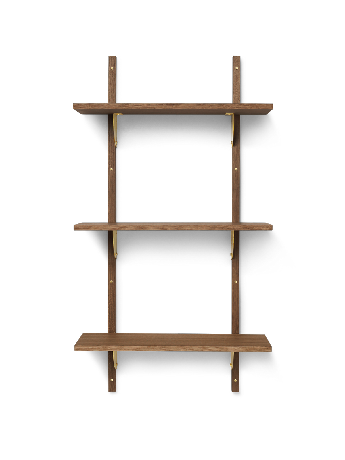 Ferm Living Sector Shelf Triple/Narrow - Smoked Oak/Brass