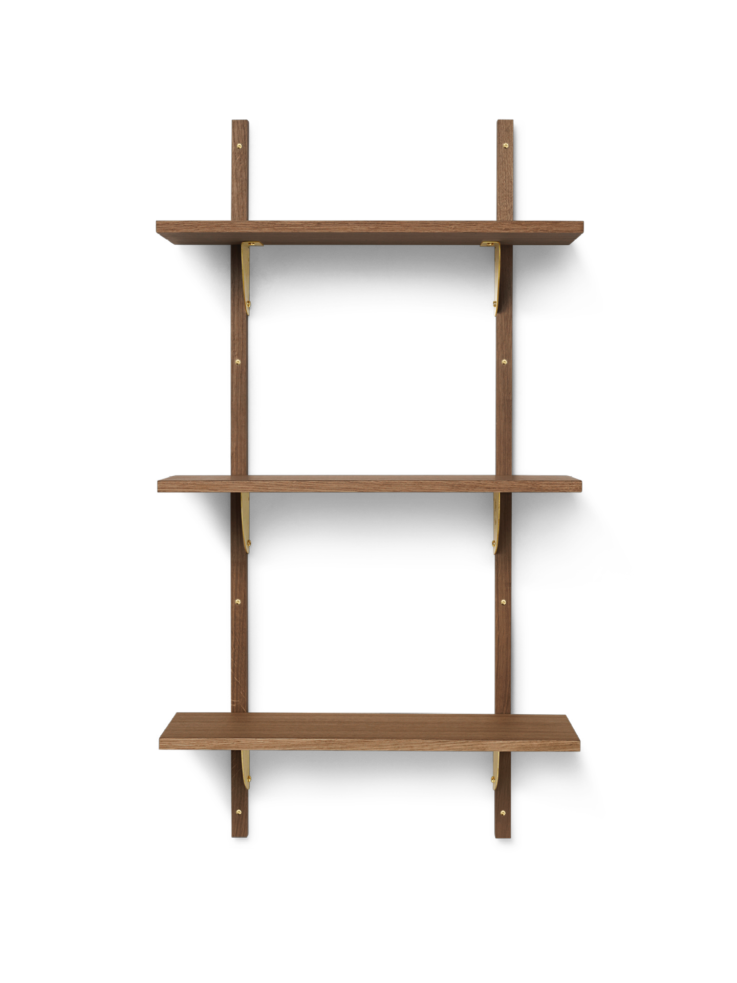 Ferm Living Sector Shelf Triple/Narrow - Smoked Oak/Brass