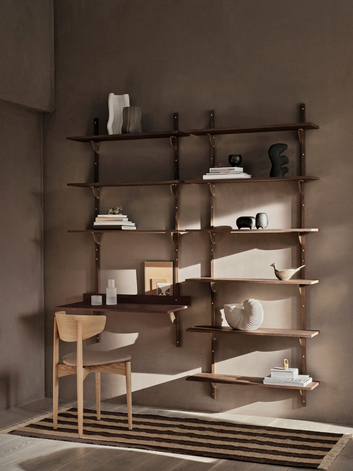 Ferm Living Sector Desk - Smoked Oak/Brass