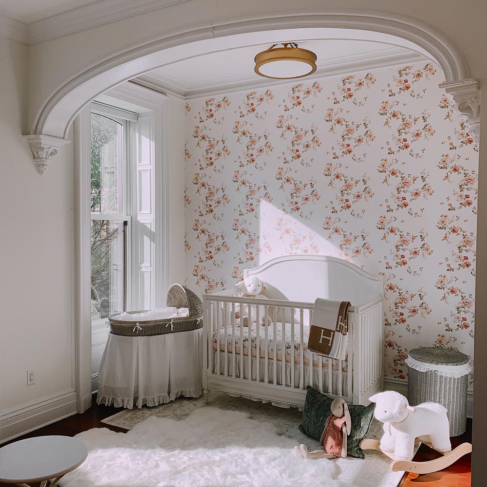 Dekornik Tapete Floral Vintage Streifen 50 x 280
