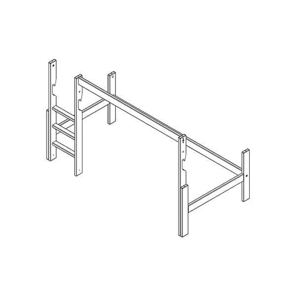 Lifetime Kidsrooms Umbau Set für Hochbett 128 cm mit Leiter Weiss