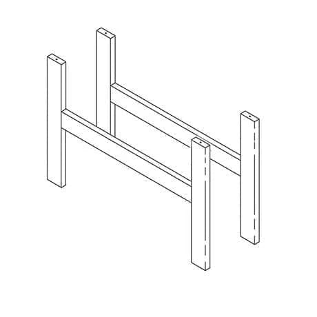 Lifetime Kidsrooms Base frame for loft bed 128 cm White