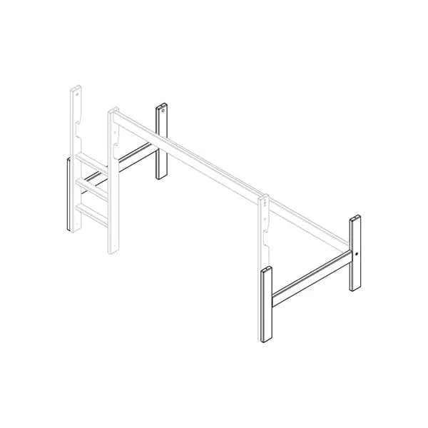 Lifetime Kidsrooms Piètement pour lit mezzanine 128 cm Blanc