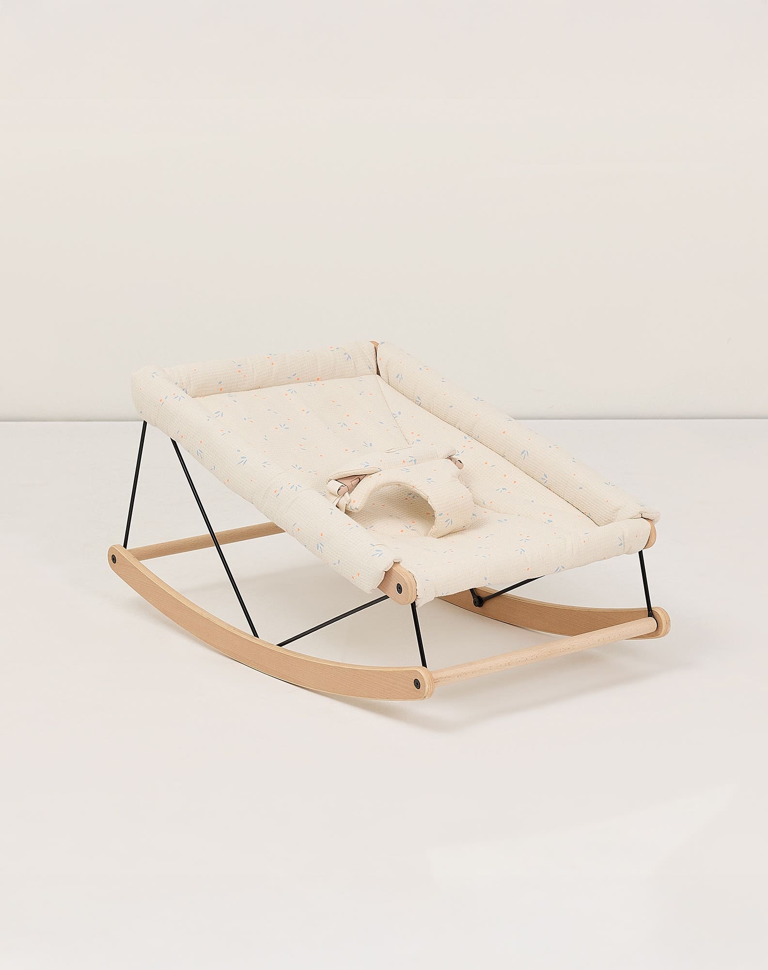 Nobodinoz Coperta per sdraietta Growing Green a nido d'ape arancio ciliegie