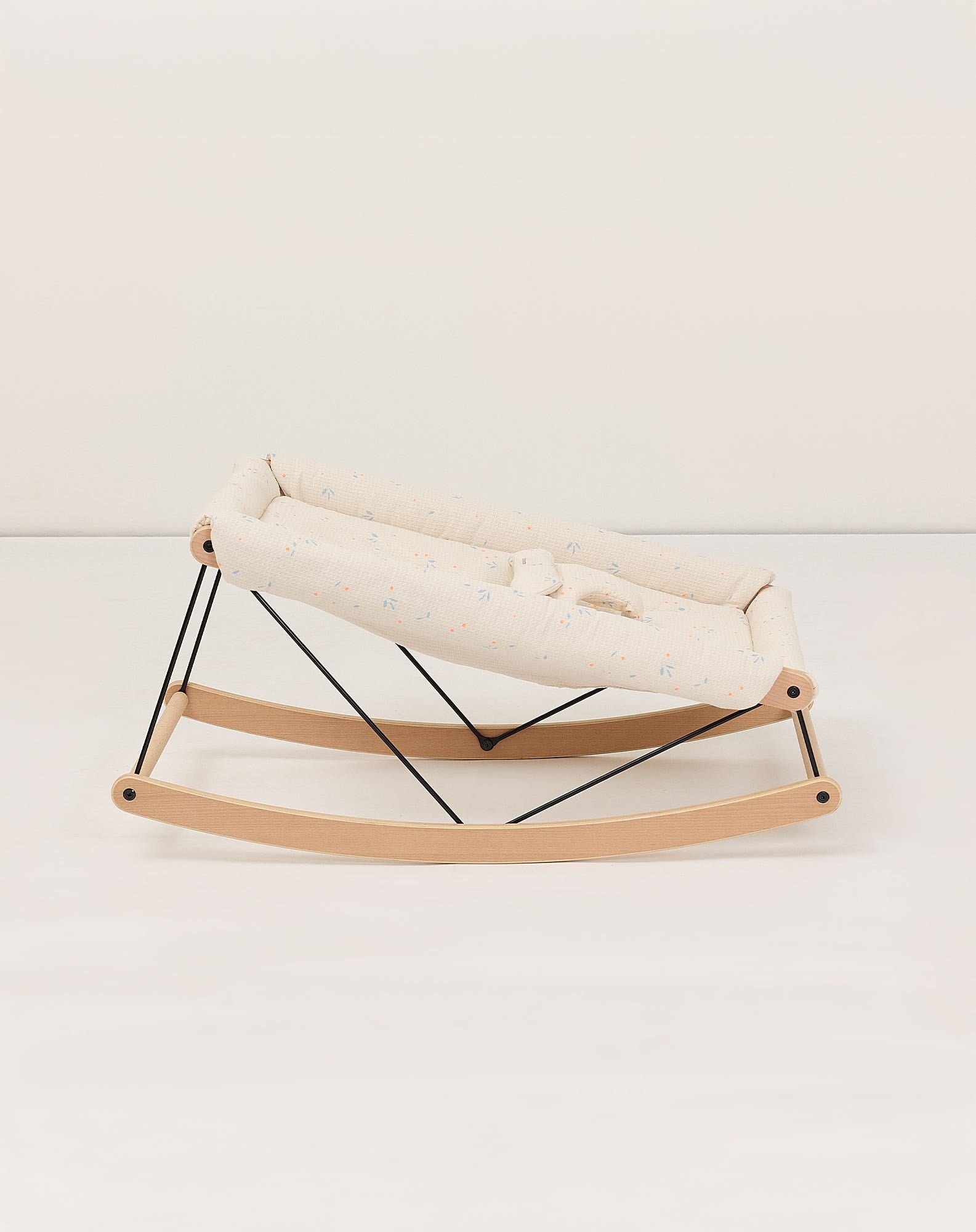 Nobodinoz Coperta per sdraietta Growing Green a nido d'ape arancio ciliegie