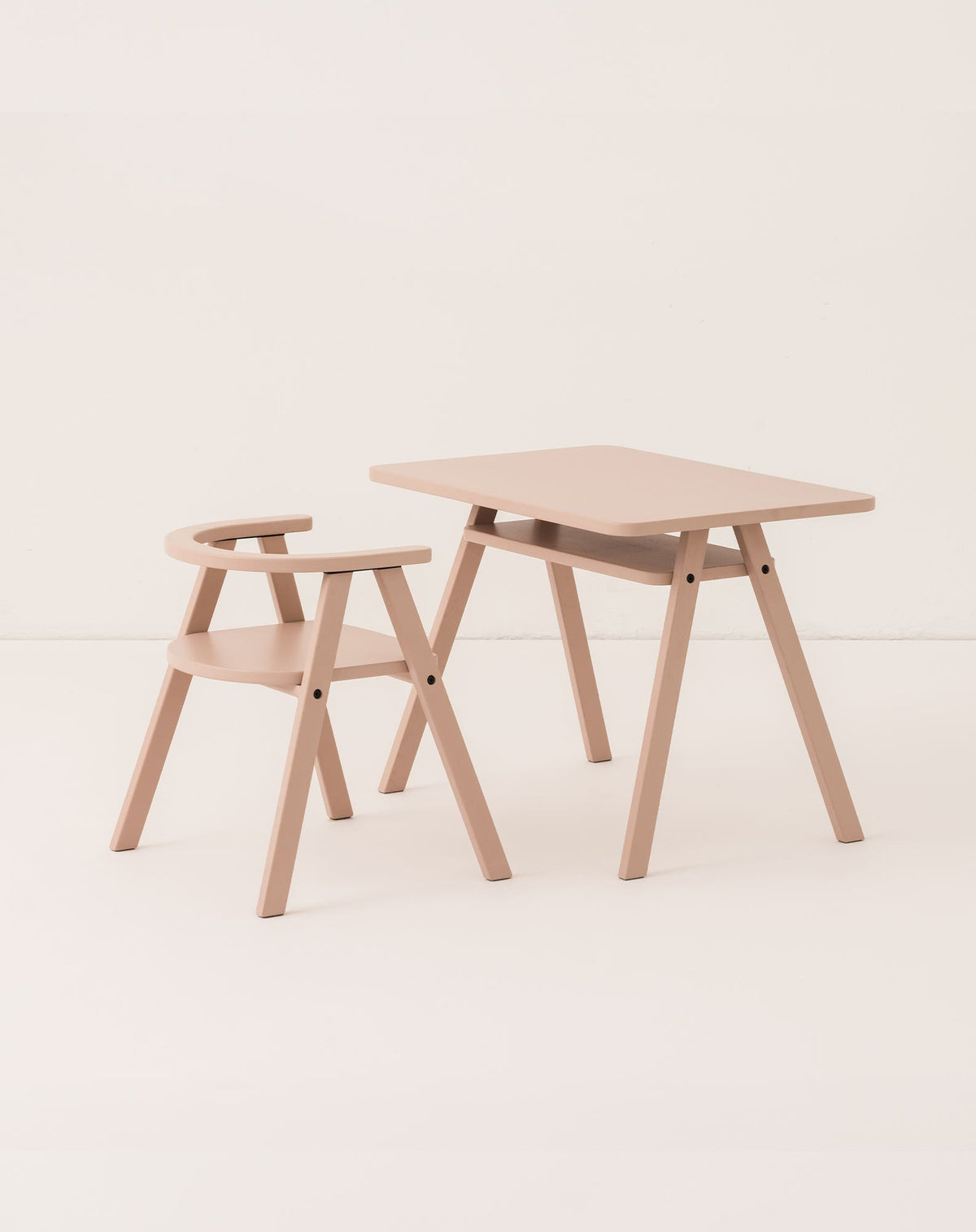 Nobodinoz Growing Green children's table with 1 chair red