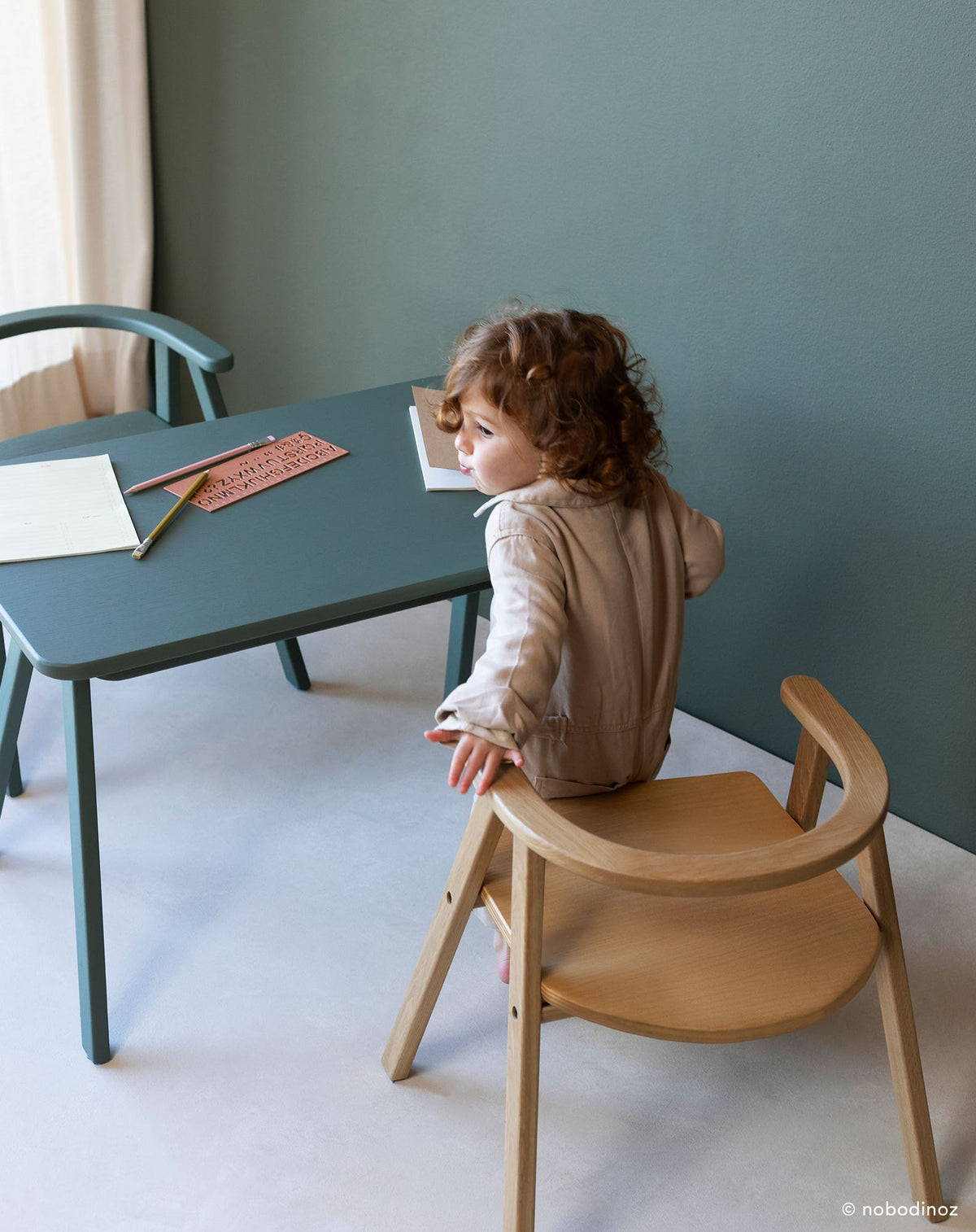 Nobodinoz Growing Green high chair nature