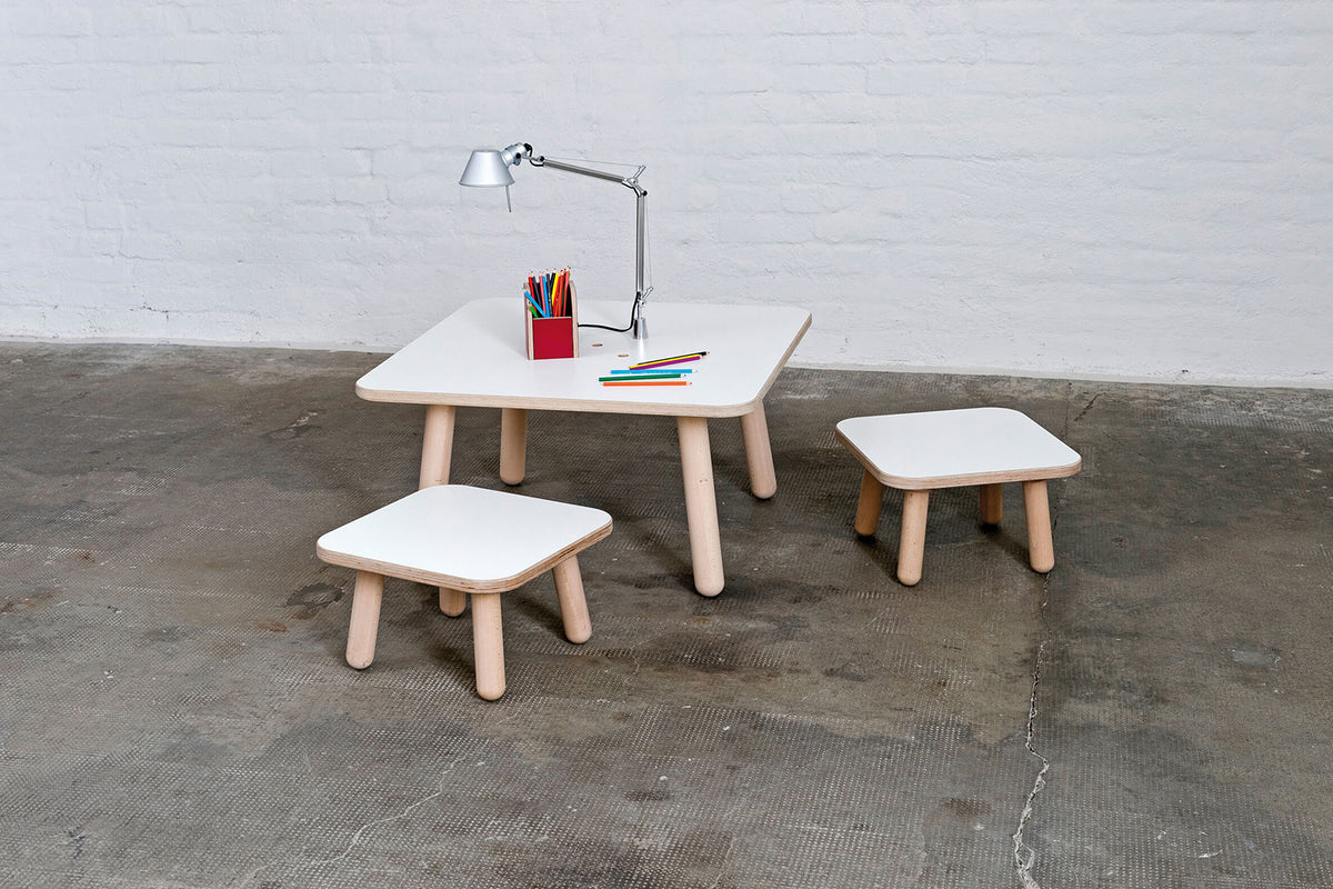 Pure Position growing table square children's table pure white