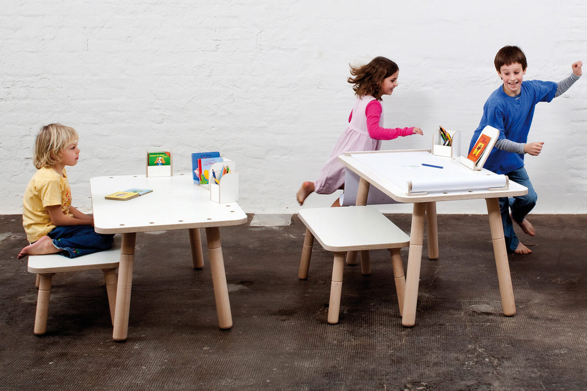 Pure Position growing table square children's table pure white