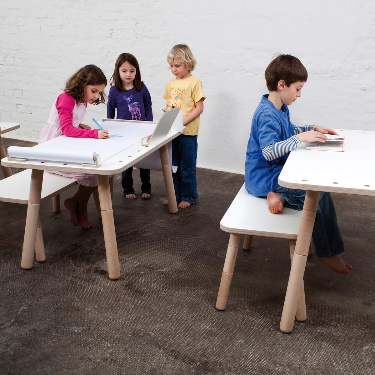Pure Position growing table Children's desk pure white
