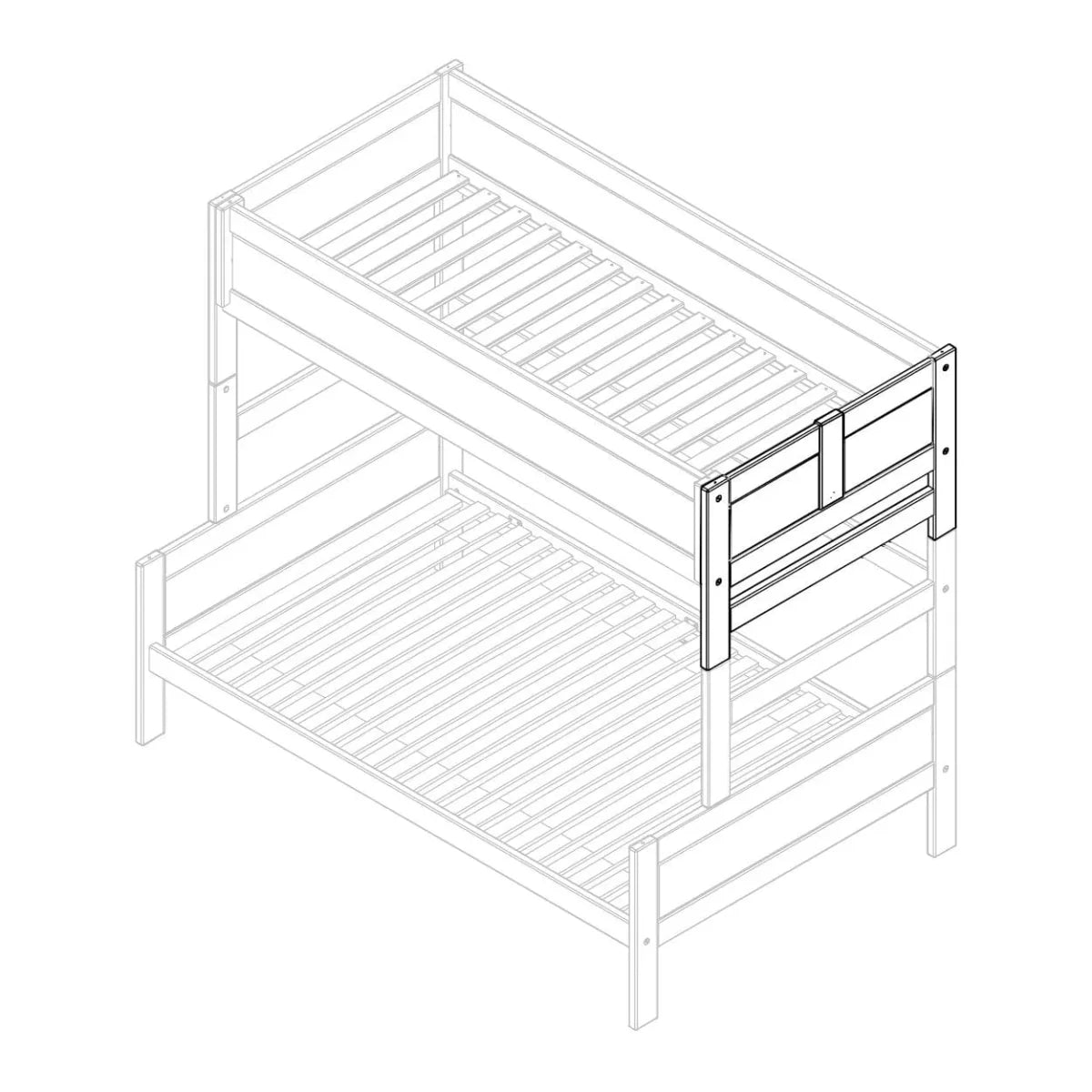 Lifetime Kidsrooms Headboard/footboard with access Whitewash