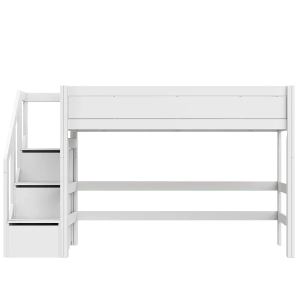 Lifetime Kidsrooms Hochbett 152 cm mit Treppe - Original Weiss