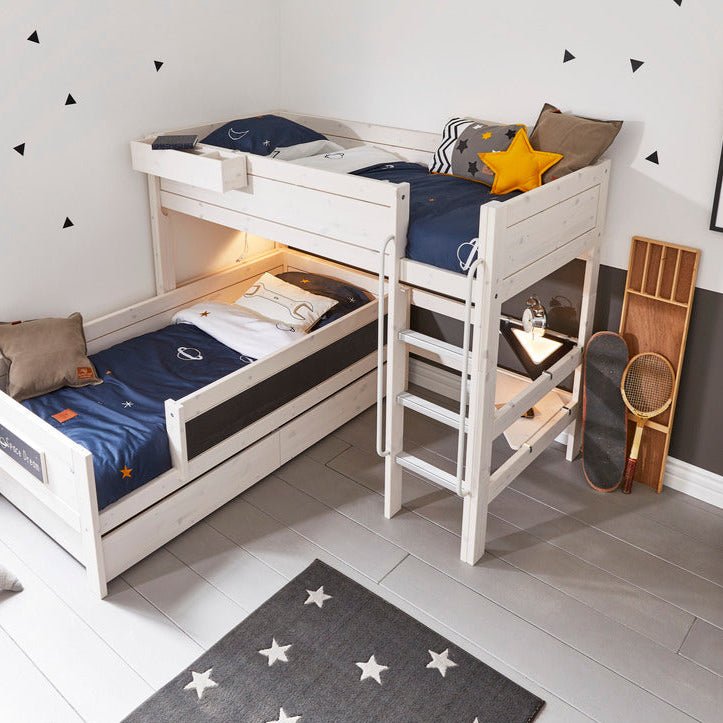 Lifetime Kidsrooms Hochbett 120 mit Leiter - 152 cm Weiss