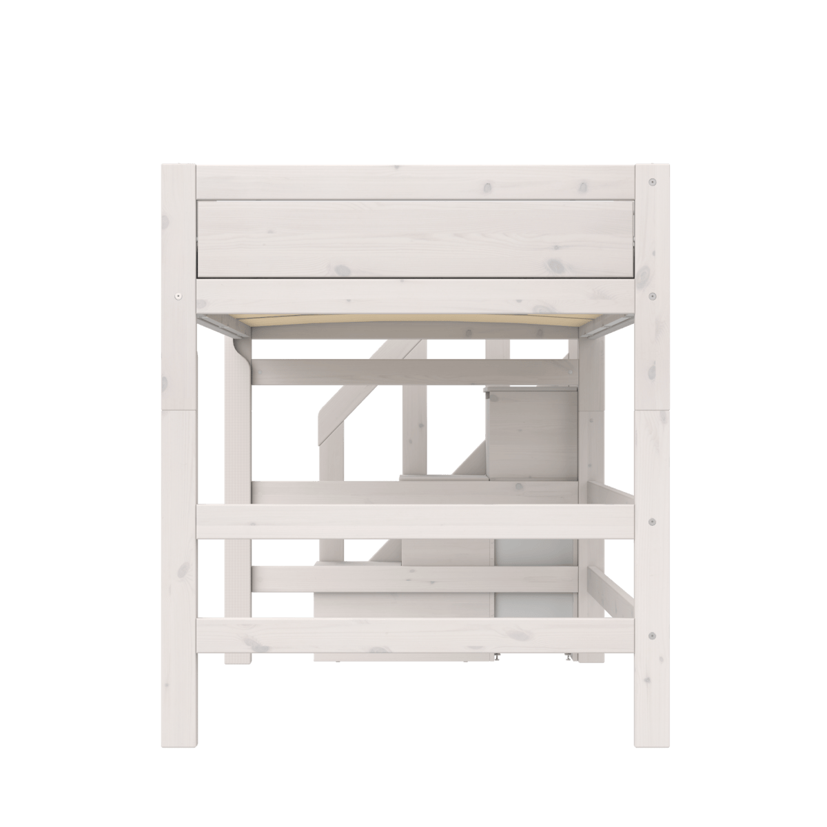 Lifetime Kidsrooms Letto a soppalco 120 con scale - 152 cm Whitewash