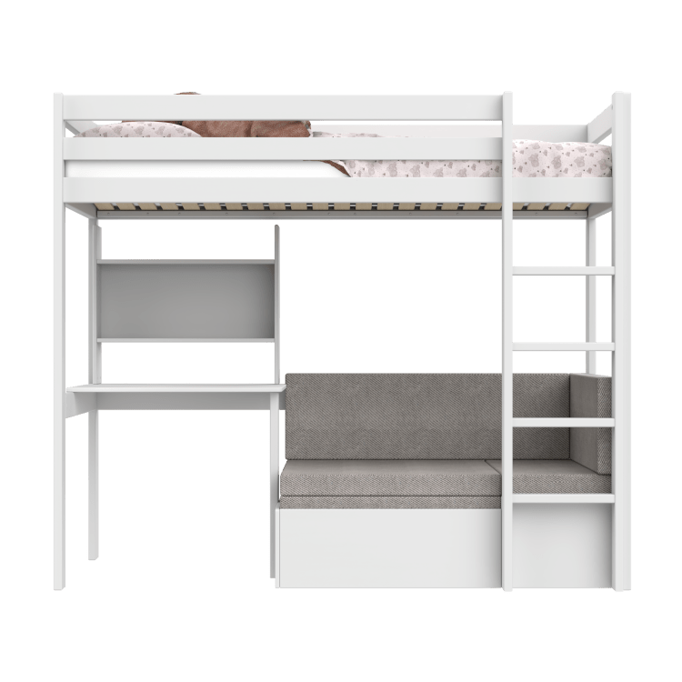 Lifetime Kidsrooms Elements loft bed 177 cm - Study & Relax White