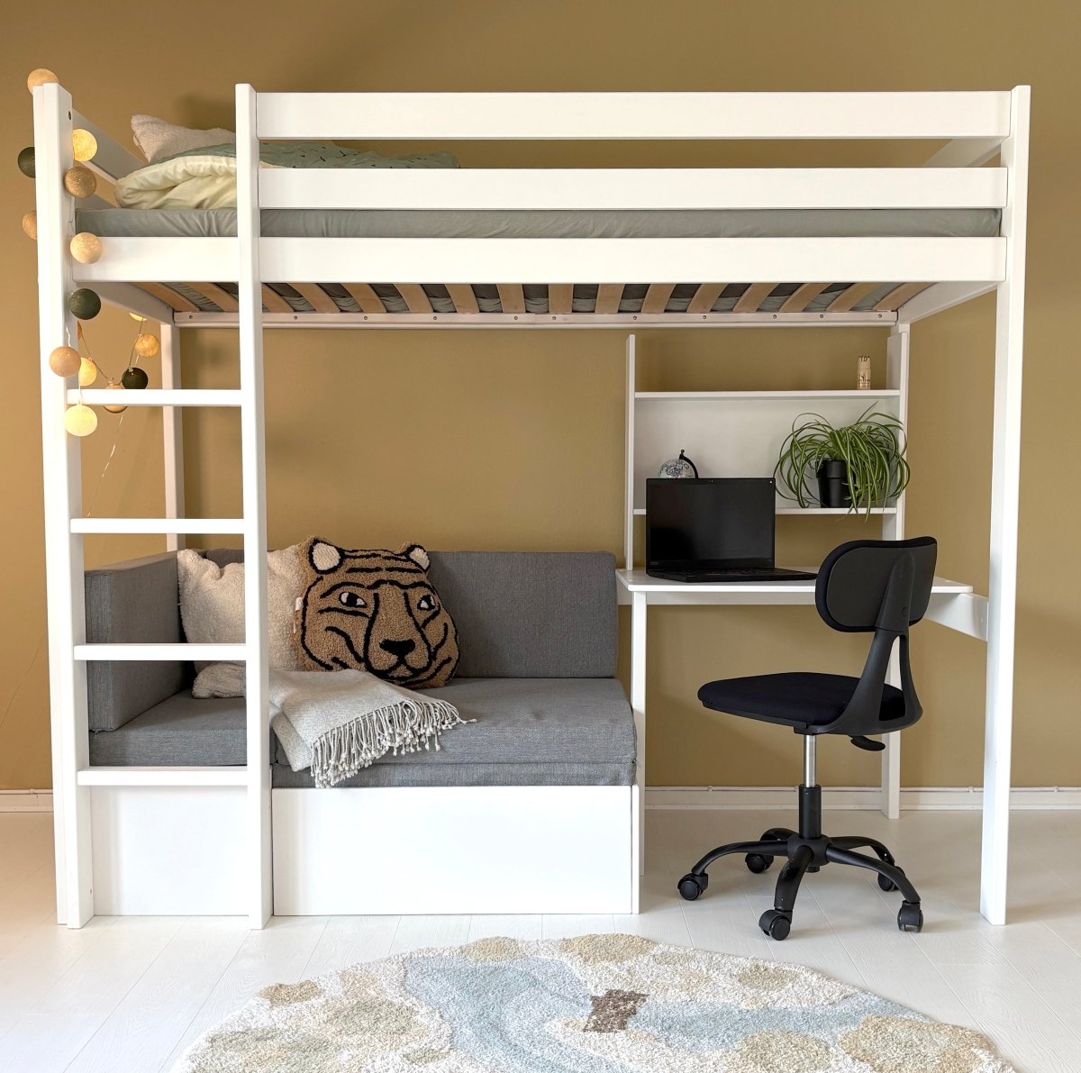 Lifetime Kidsrooms Elements loft bed 177 cm - Study & Relax White