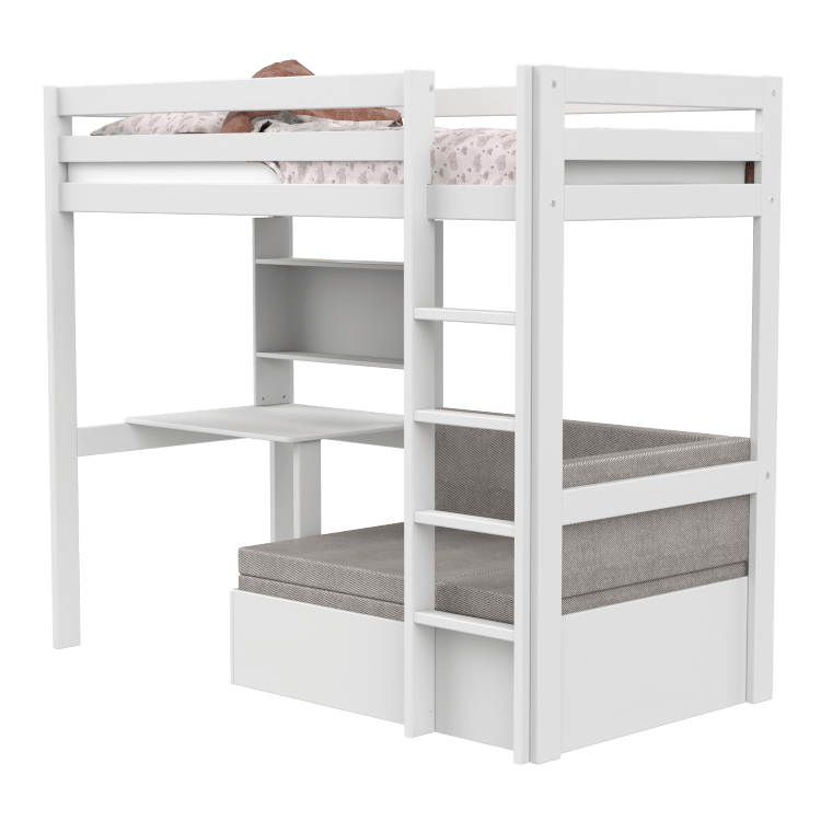 Lifetime Kidsrooms Elements loft bed 177 cm - Study & Relax White