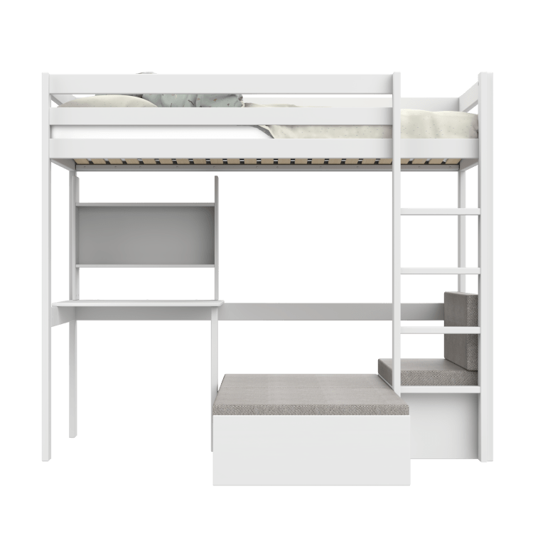 Lifetime Kidsrooms Elements loft bed 177 cm - Study & Relax White