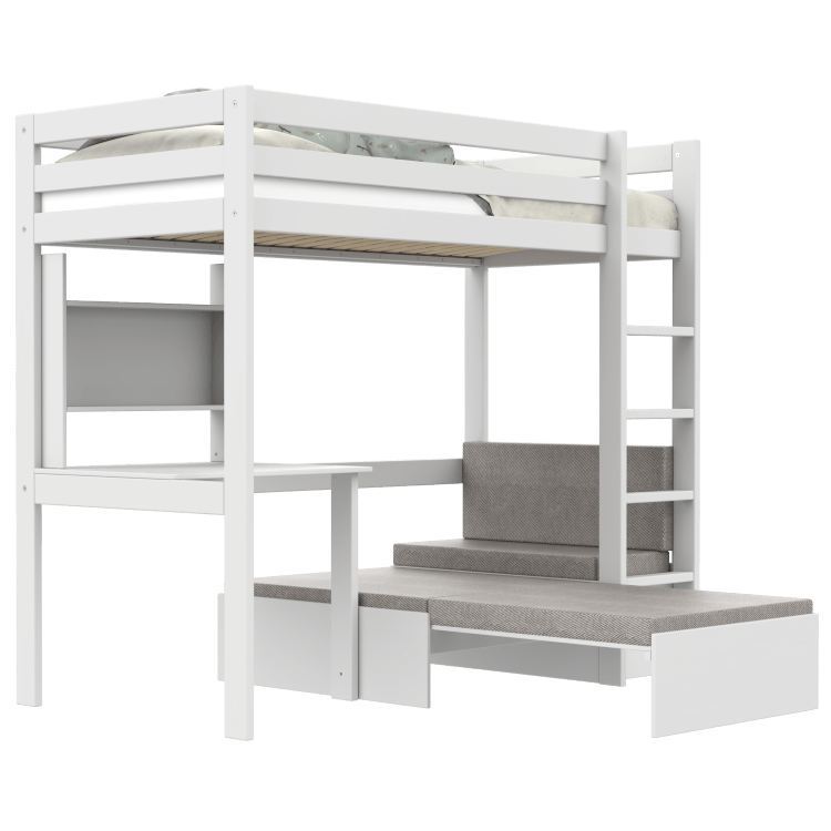 Lifetime Kidsrooms Elements loft bed 177 cm - Study & Relax White