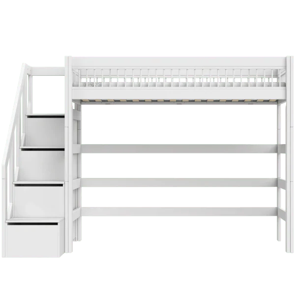 Lifetime Kidsrooms Lit surélevé avec escalier 177 cm - Breeze Blanc