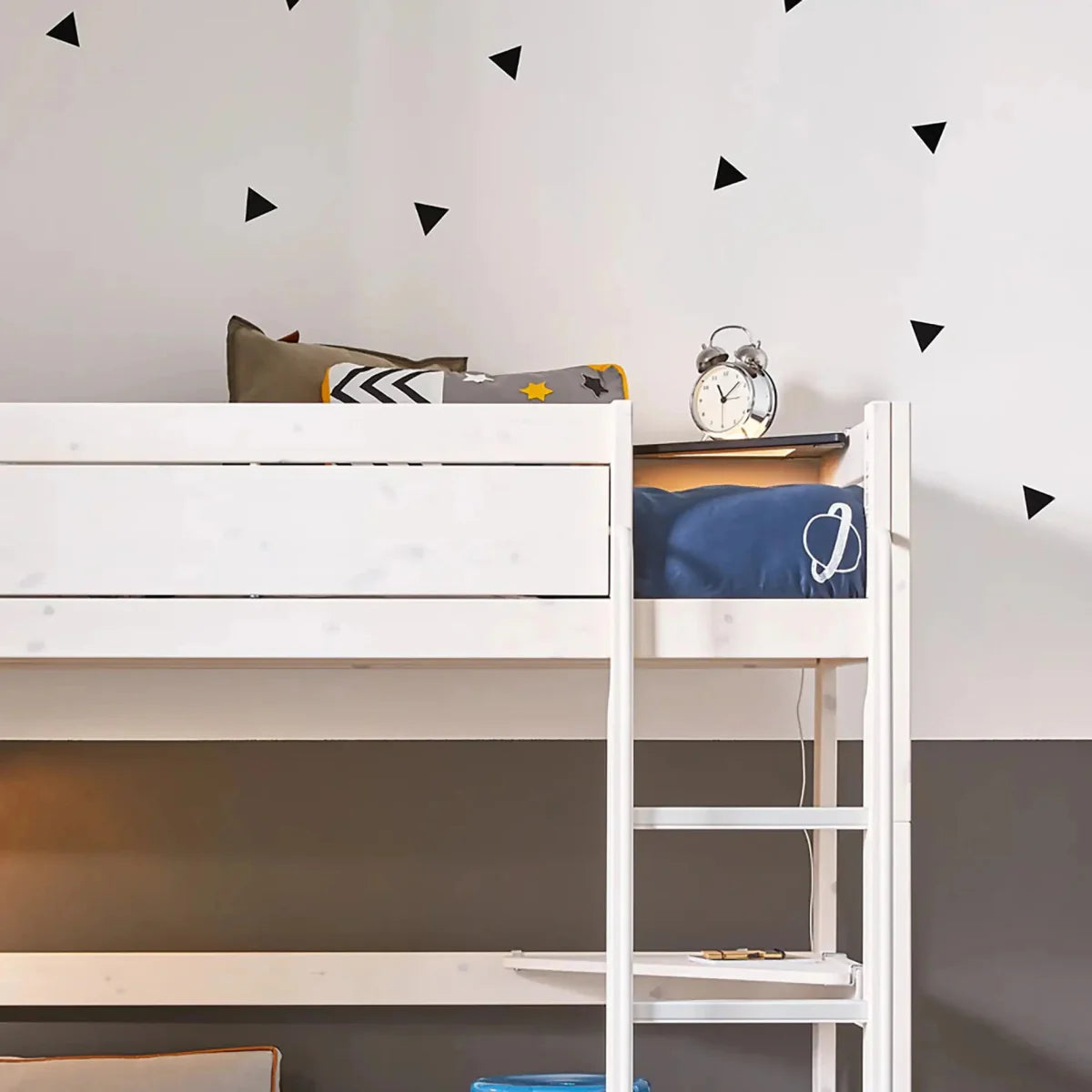 Lifetime Kidsrooms Letto a soppalco con scala 177 cm - Original Whitewash