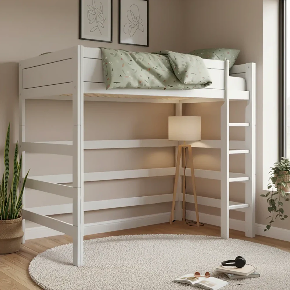 Lifetime Kidsrooms Hochbett 120 mit Leiter - 177 cm Whitewash