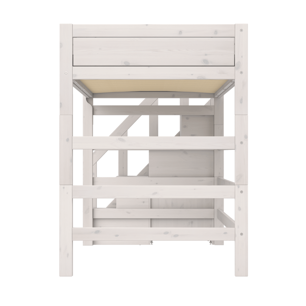 Lifetime Kidsrooms Lit surélevé 120 avec escalier - 177 cm Blanc