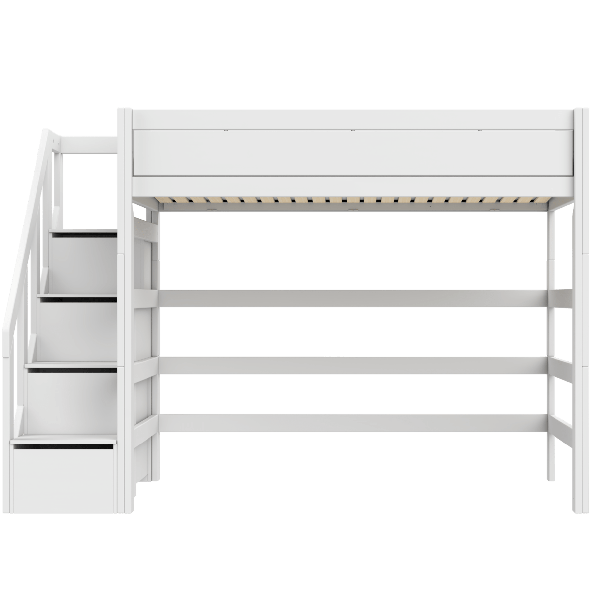 Lifetime Kidsrooms Lit surélevé 120 avec escalier - 177 cm Blanc
