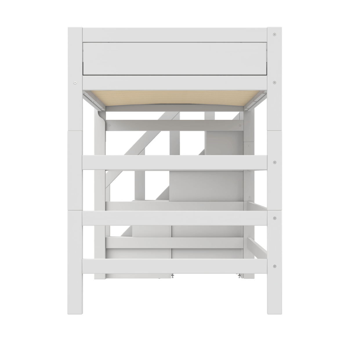 Lifetime Kidsrooms Letto a soppalco 120 con scale - 177 cm Whitewash