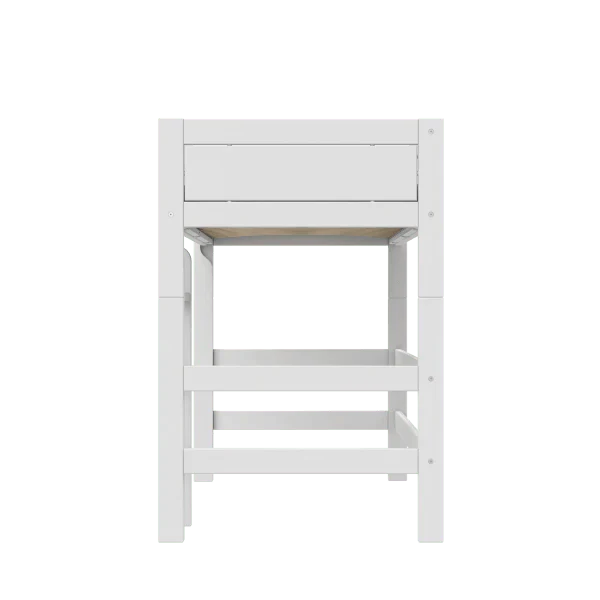 Lifetime Kidsrooms Mid-high bed with ladder 152 cm - Original White