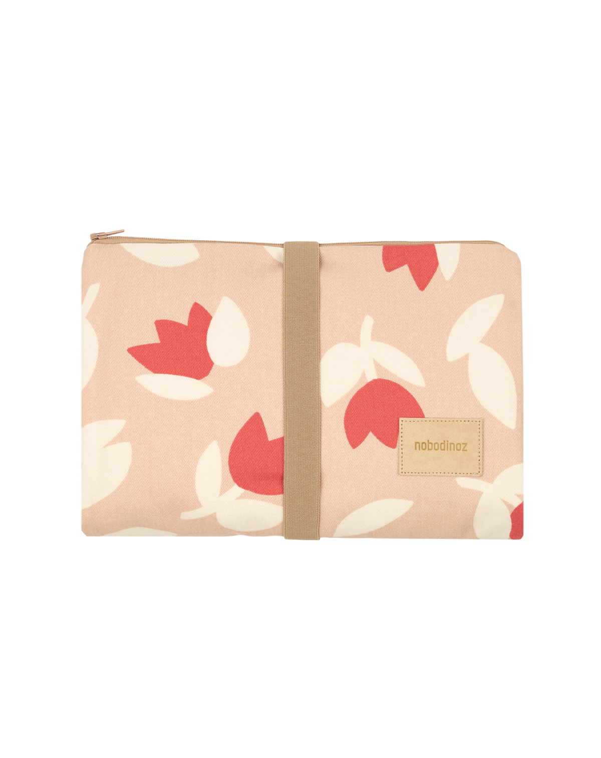 Nobodinoz foldable changing mat Hyde Park red tulips