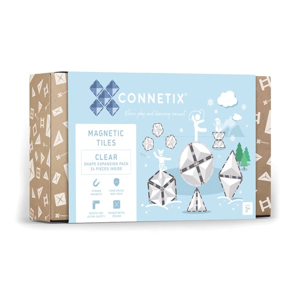 Connetix 24 Teile Clear Expansion Shape Pack – Kreatives Bauen &amp; STEAM-Lernen für Kinder