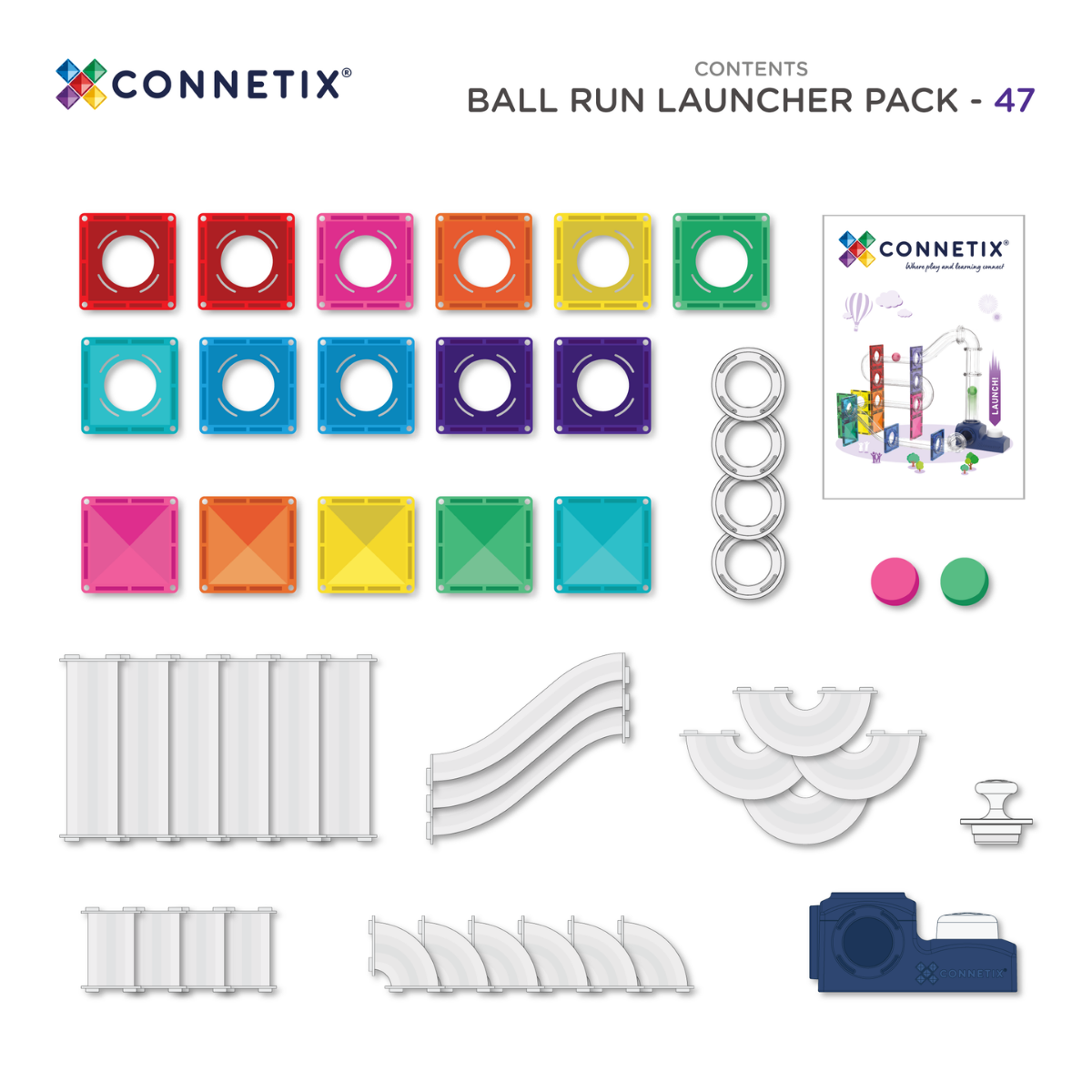 Connetix Kugelbahn Launcher Pack 47-teilig - Bild 7