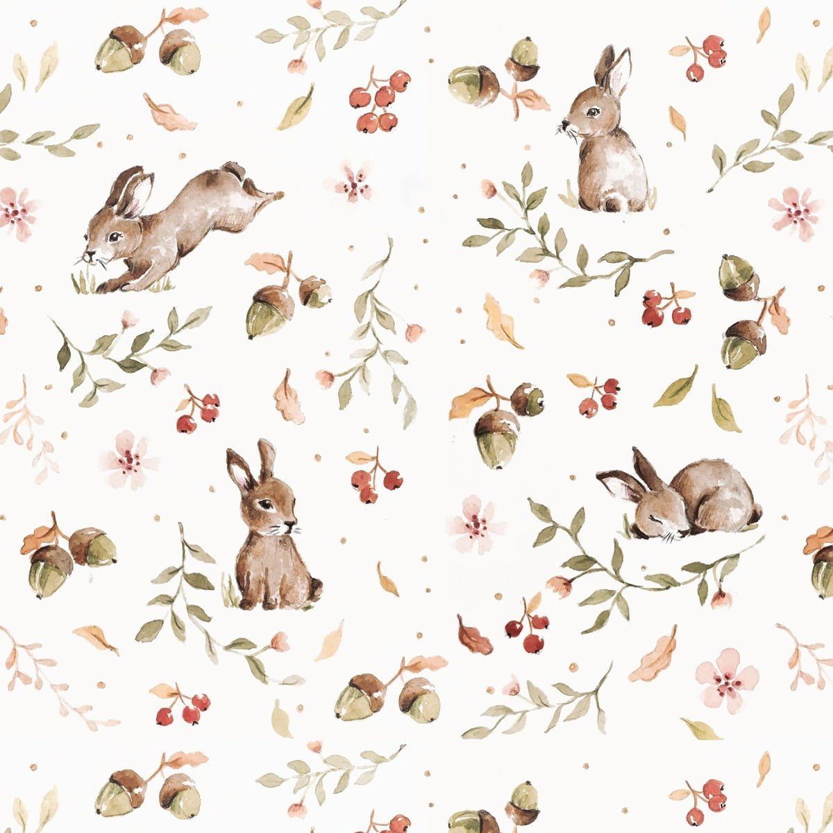 Carta da parati Dekornik a strisce Happy Bunny 50 x 280
