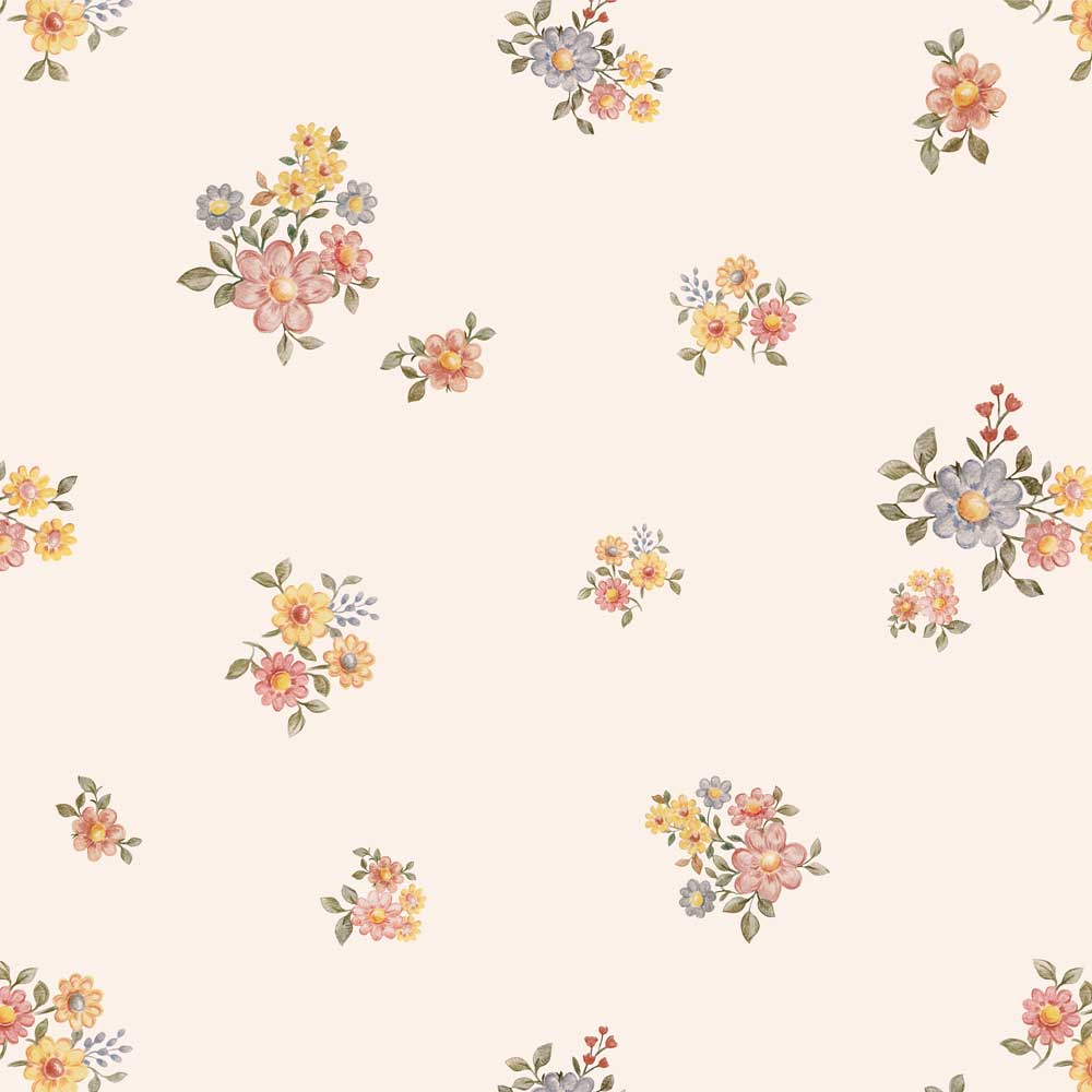 Dekornik Tapete Blumen minimini Hell Streifen 100 x 280