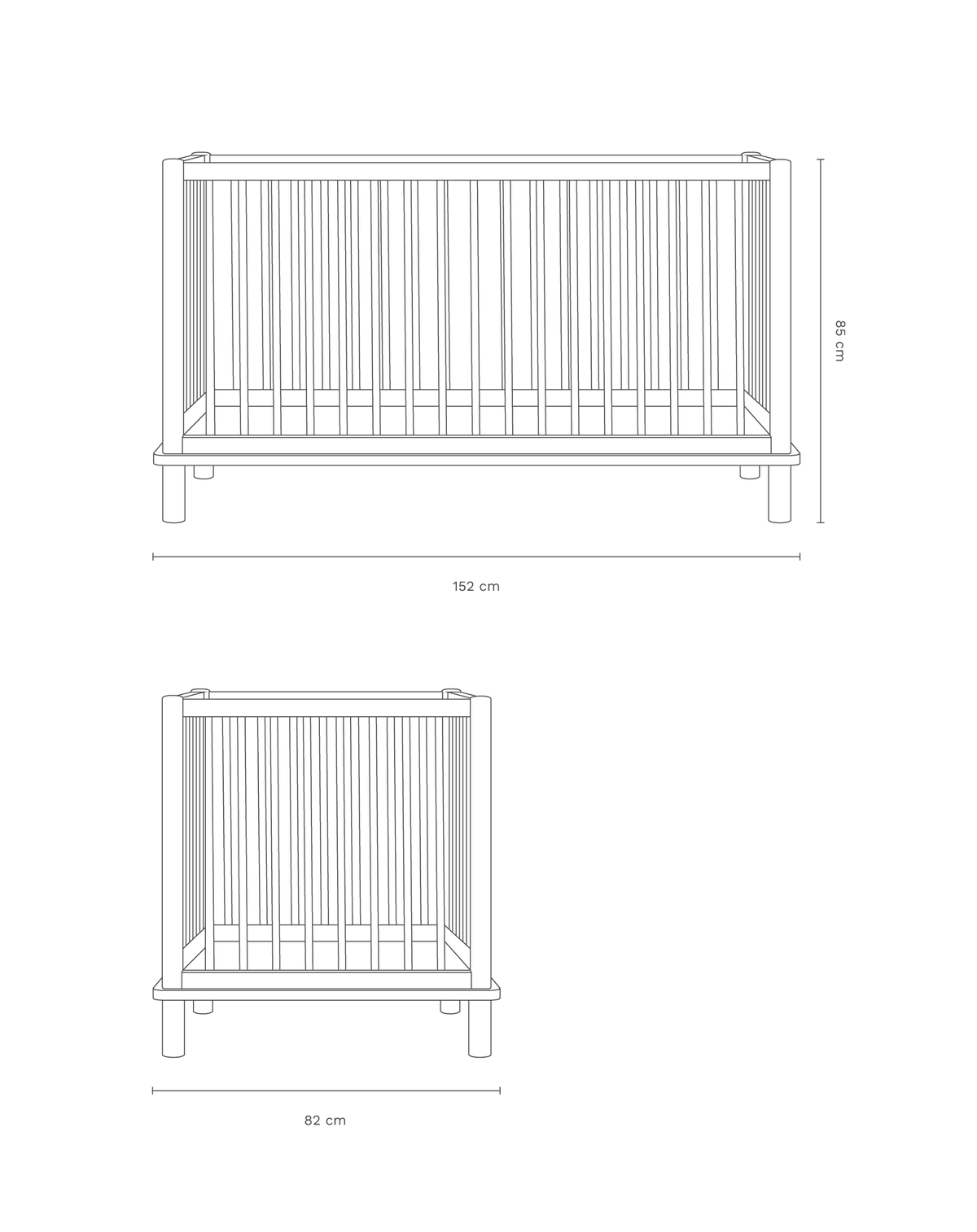 Nobodinoz Latitude culla crescente 70x140 cm
