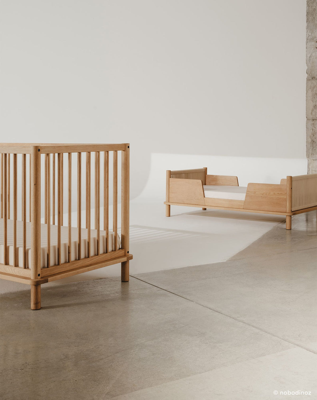 Nobodinoz Latitude culla e letto junior in legno di quercia 70x140