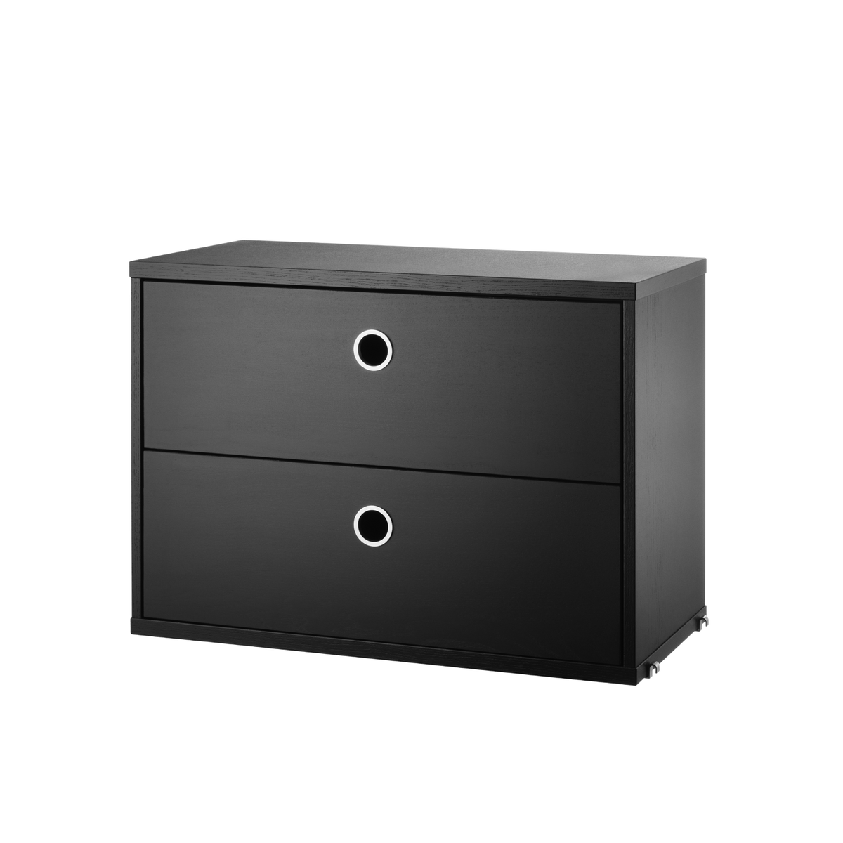 Chest of Drawers w58 x d30 x h42 cm Noir stained ash