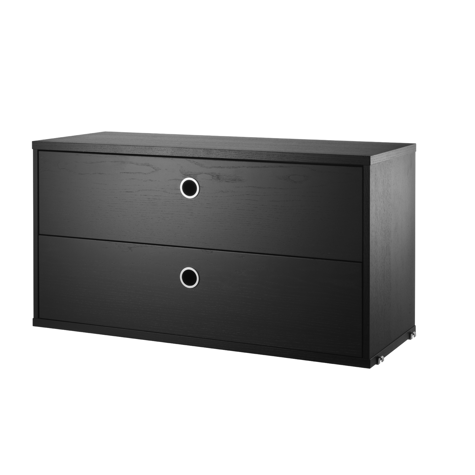 Chest of Drawers w78 x d30 x h42 cm Black stained ash