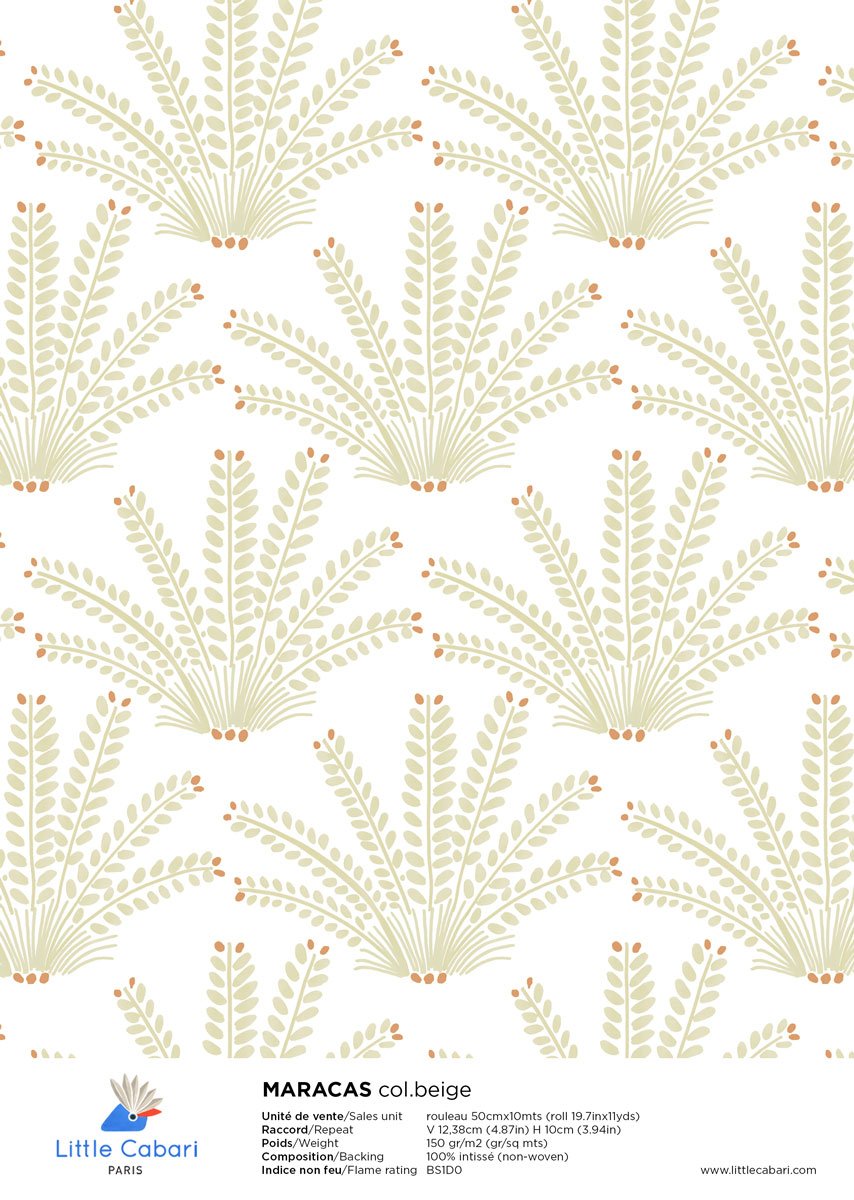 Little Cabari wallpaper MARACAS Beige