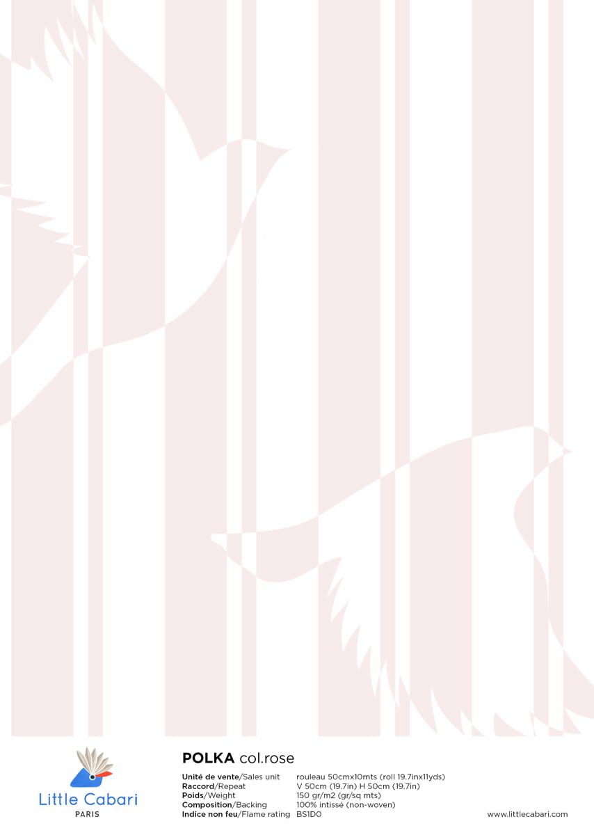 Little Cabari Tapete POLKA Rosa