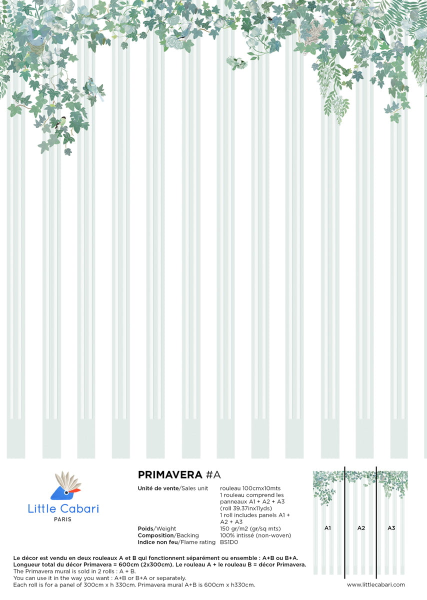 Little Cabari papier peint Primavera #A